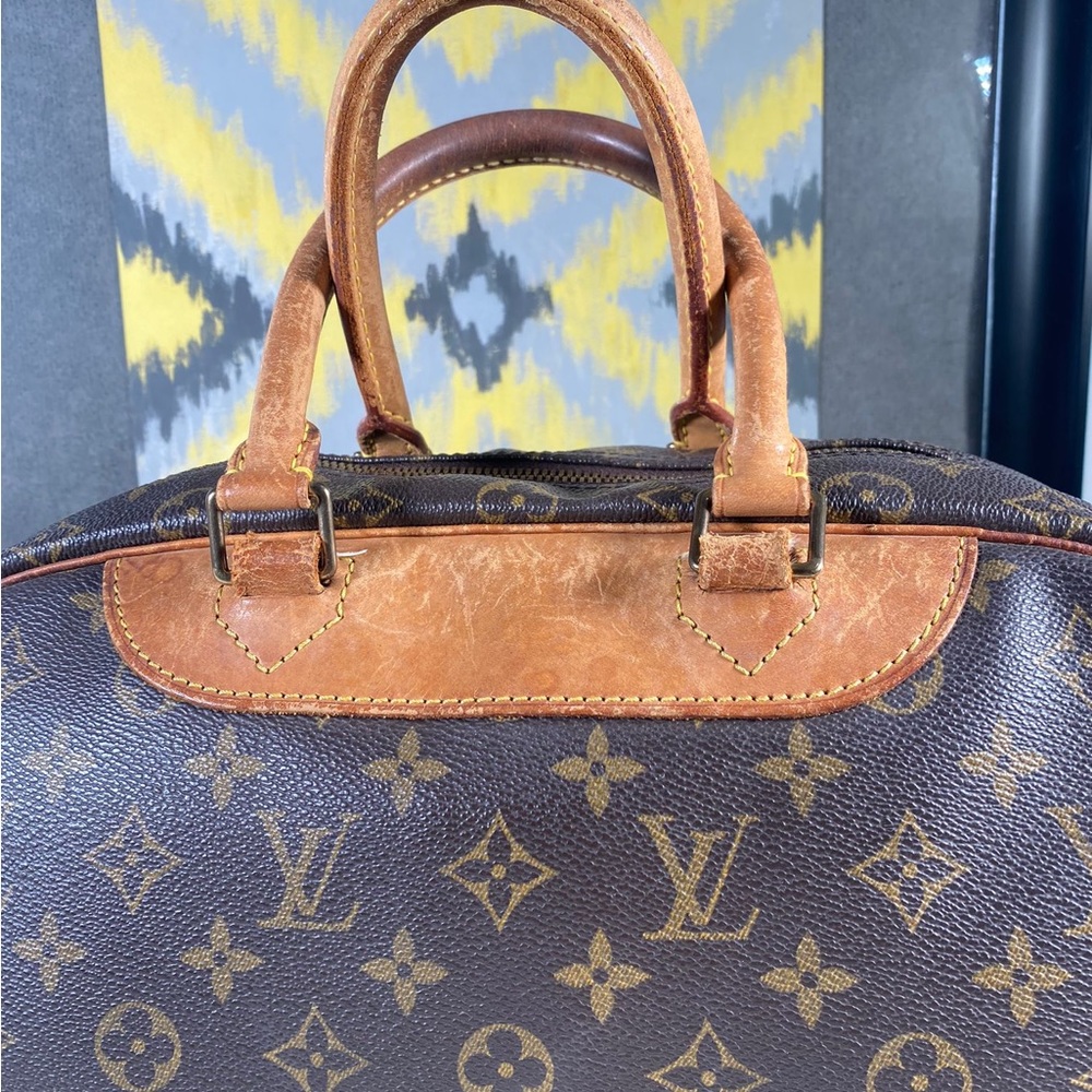 Authentic Louis Vuitton LV Hand Bag Deauville Browns Monogram - Picture 6 of 13